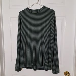 IBEX striped merino wool long sleeve